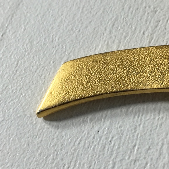 Vintage Gold Tone Zig Zag Brooch/Pin - Picture 7 of 8